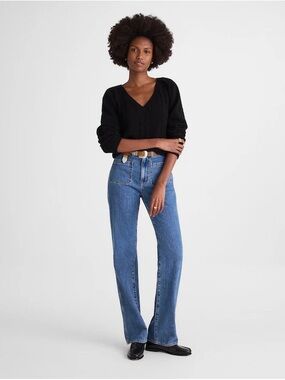 NWT Madewell V-Neck Pullover Sweater in Merino Wool size small